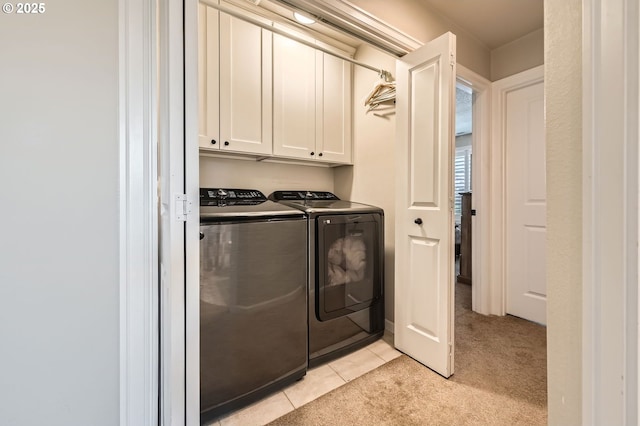 1225 NE Rockwell Dr, Estacada, OR 97023 - laundry room with cabinet space, washing machine and dryer, and light carpet