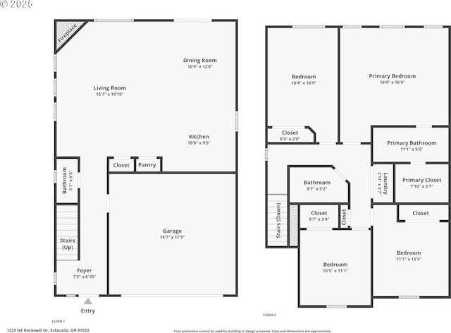 1225 NE Rockwell Dr, Estacada, OR 97023 - floor plan / room layout