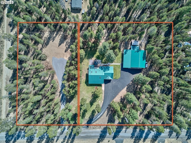 aerial overview of property's location with property boundaries highlighted