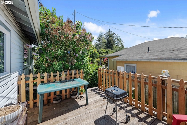 2745 34th St, Coos Bay, OR 97420 - wooden deck featuring grilling area