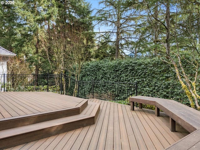 view of wooden deck