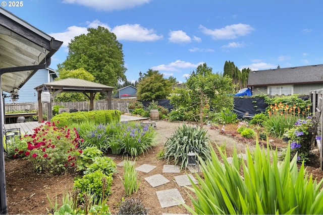 14717 NE 51st St, Vancouver, WA 98682 - fenced backyard featuring a gazebo and a wooden deck