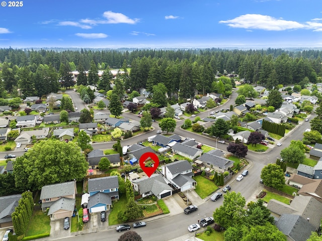 14717 NE 51st St, Vancouver, WA 98682 - aerial perspective of suburban area featuring a heavily wooded area