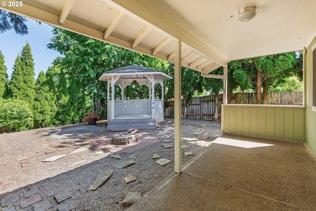 20753 SW Martinazzi Ave, Tualatin, OR 97062 - view of patio / terrace with a gazebo and an outdoor fire pit