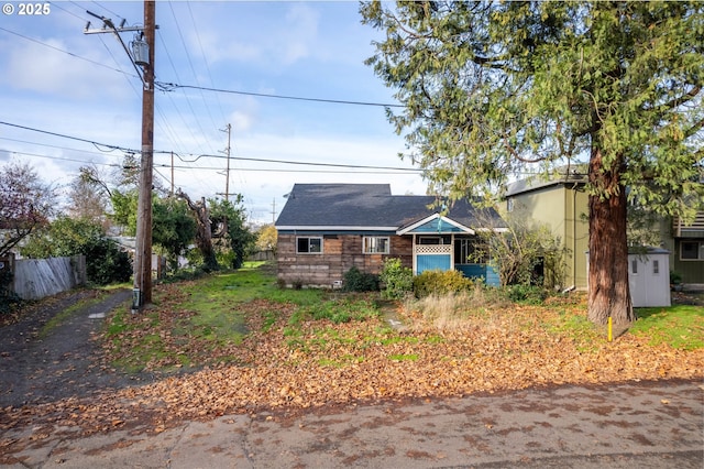 view of front of home