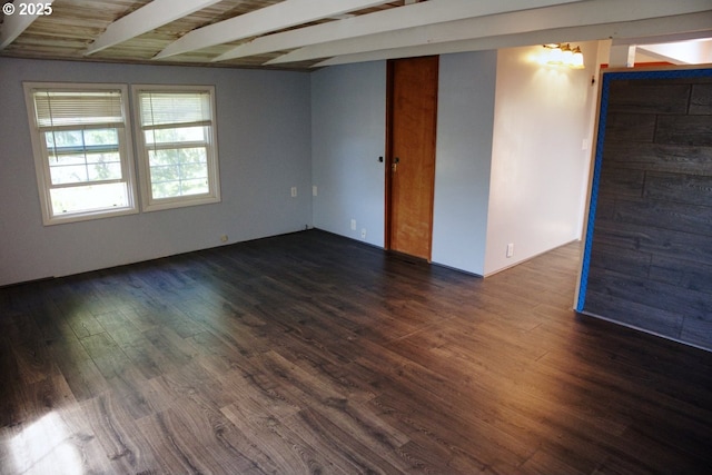 175 W Baltimore St, Heppner, OR 97836 - unfurnished room with wood finished floors and beam ceiling
