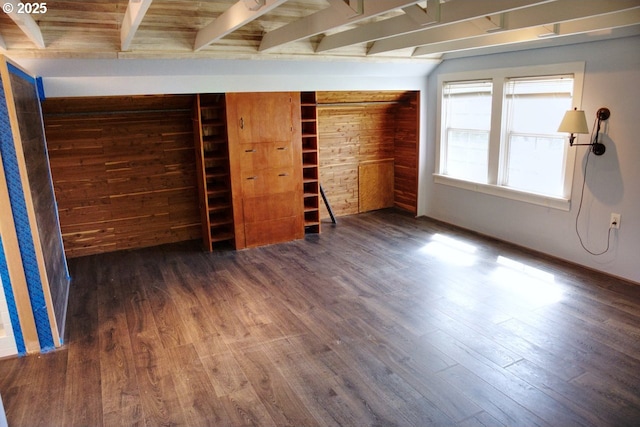 175 W Baltimore St, Heppner, OR 97836 - unfurnished bedroom featuring beam ceiling and wood finished floors