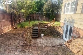 175 W Baltimore St, Heppner, OR 97836 - fenced backyard with a deck