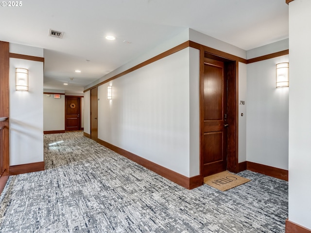 790 NW Westover Sq Unit 8, Portland, OR 97210 - hallway with baseboards and recessed lighting