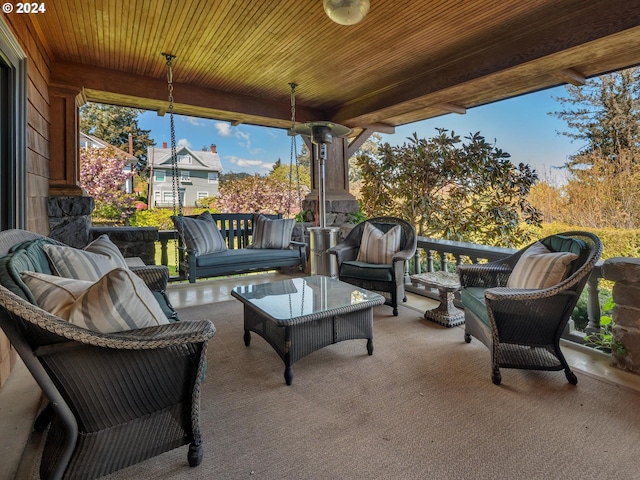 view of patio / terrace featuring an outdoor hangout area