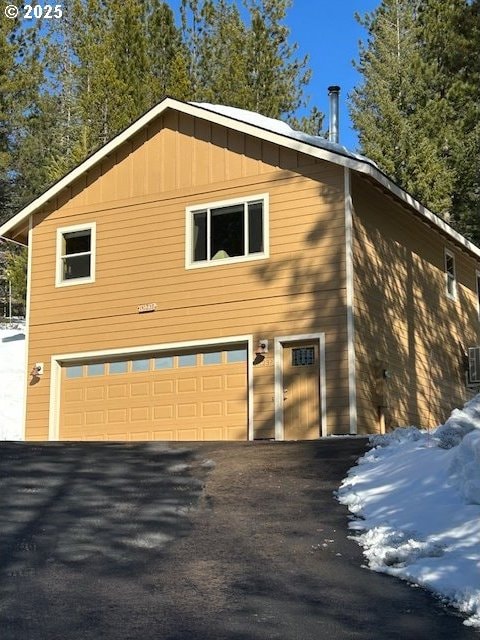 view of side of property featuring board and batten siding