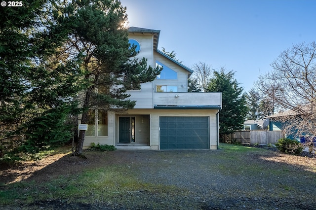 view of front of house featuring a garage