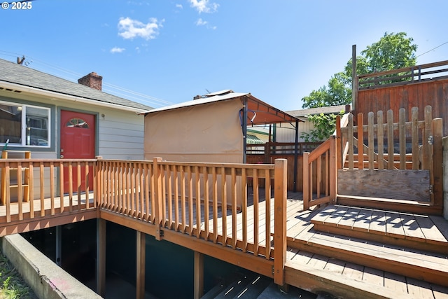 722 E 14th St, The Dalles, OR 97058 - view of wooden deck