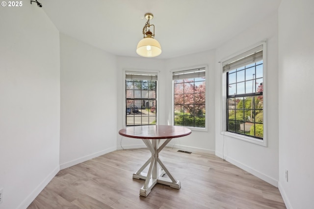 950 NW 161st Ter, Beaverton, OR 97006 - unfurnished dining area with plenty of natural light, light wood-style flooring, and visible vents