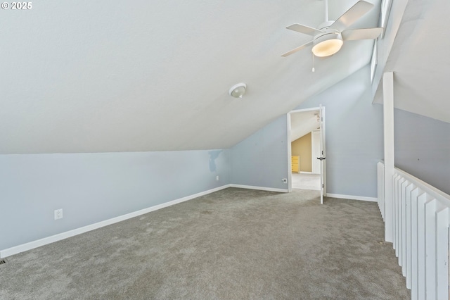4935 NW Kahneeta Ct, Portland, OR 97229 - bonus room with lofted ceiling, carpet floors, and ceiling fan