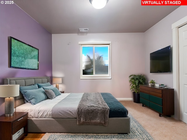 view of carpeted bedroom