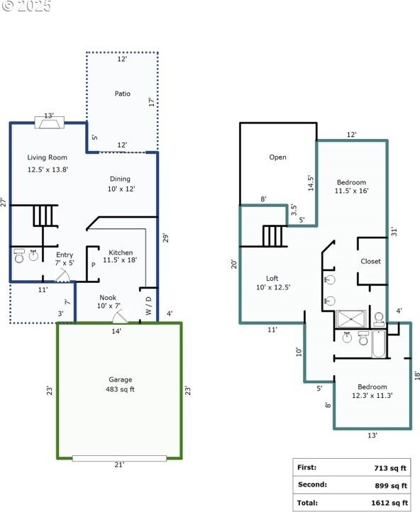 9619 NW Silver Ridge Loop, Portland, OR 97229 - room layout