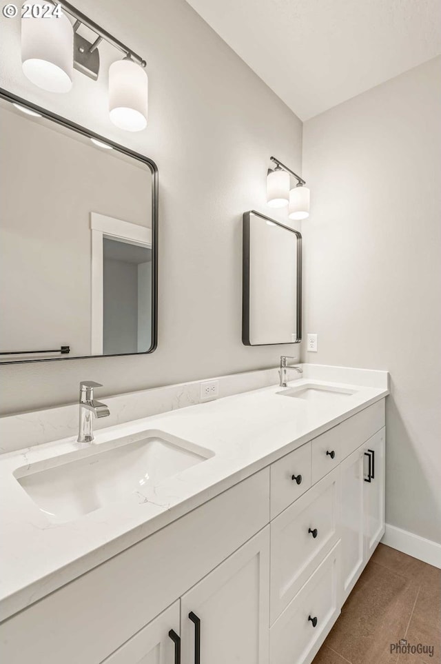 bathroom with vanity