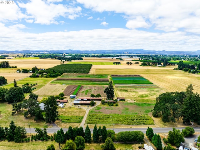 drone / aerial view with a rural view