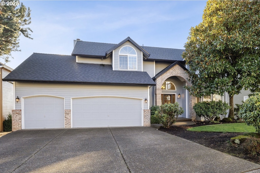 view of front of house featuring a garage