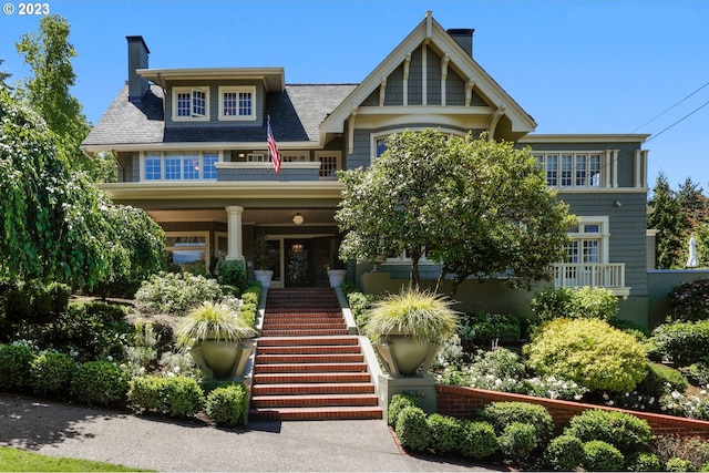 view of front of property with a porch