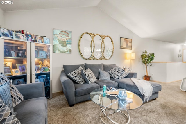 15745 NE Beech St, Portland, OR 97230 - living area with carpet floors and lofted ceiling