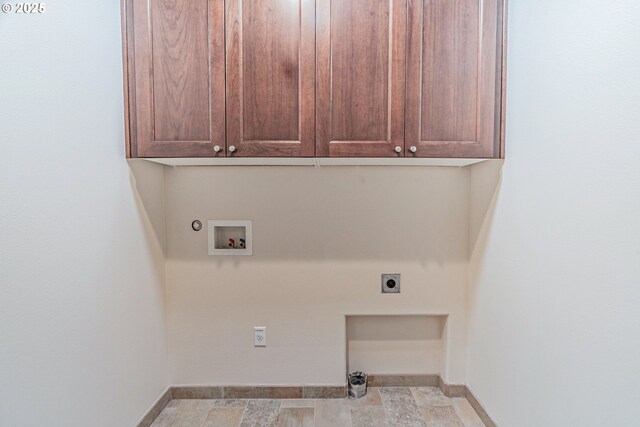 427 NW Garibaldi St, Hillsboro, OR 97124 - washroom featuring hookup for a washing machine, electric dryer hookup, baseboards, and cabinet space