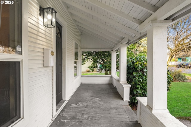 view of patio with covered porch