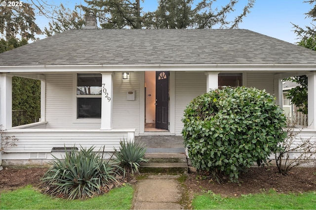 view of front of property with a porch