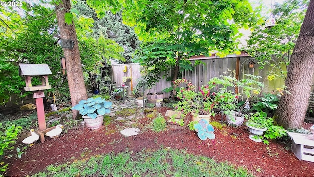 view of fenced backyard