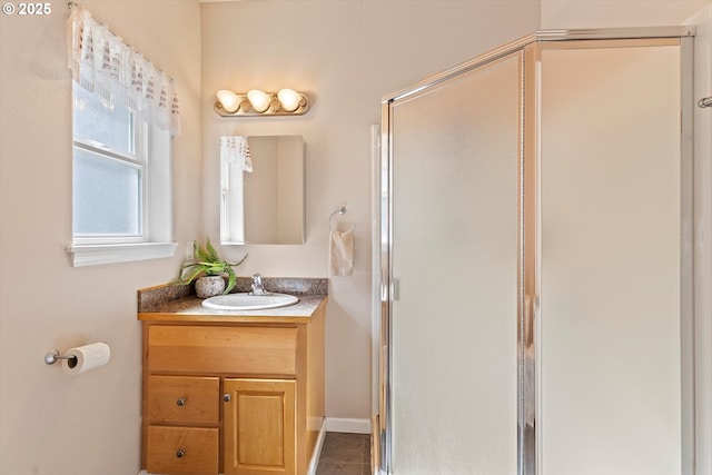 5220 SW Neal Ave, Waldport, OR 97394 - full bath with vanity and a stall shower