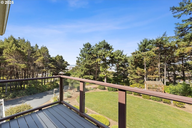 5220 SW Neal Ave, Waldport, OR 97394 - deck featuring a yard