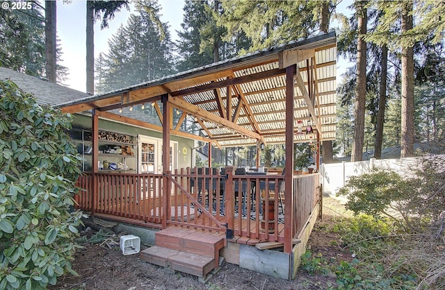 view of wooden deck