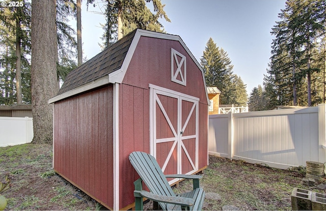 view of outdoor structure