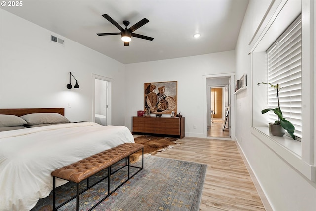 1905 2nd St, Baker City, OR 97814 - bedroom with wood finished floors, baseboards, and ceiling fan