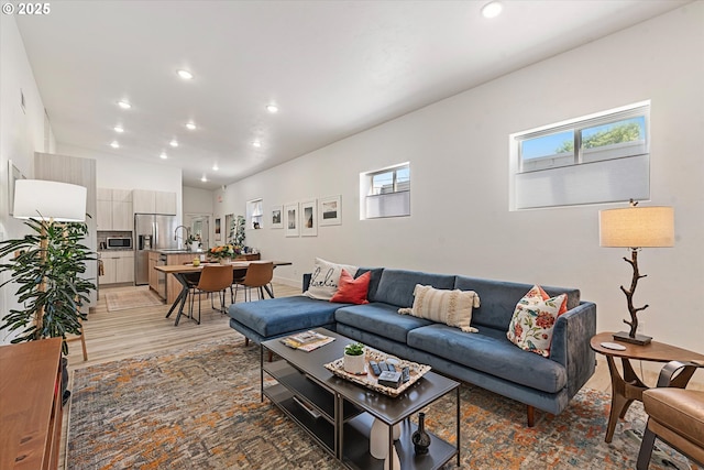 1905 2nd St, Baker City, OR 97814 - living area with recessed lighting and light wood-type flooring