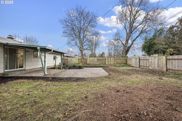 view of yard featuring a patio