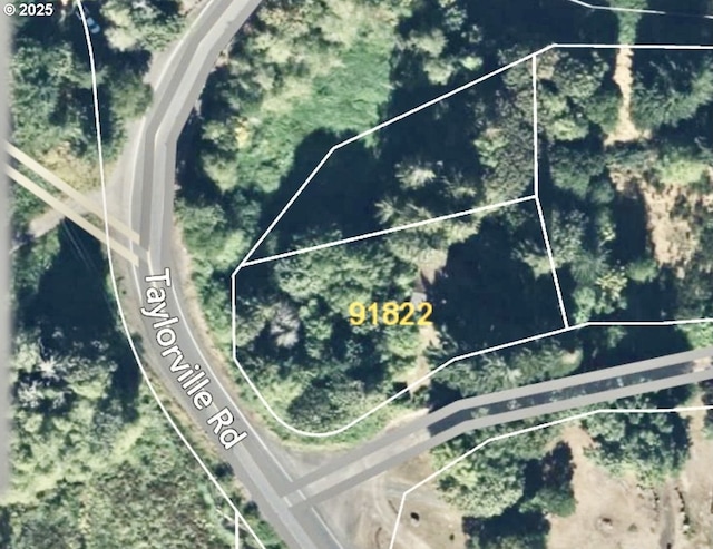 91822 Rulyville Rd, Westport, OR 97016 - aerial overview of property's location with property boundaries highlighted