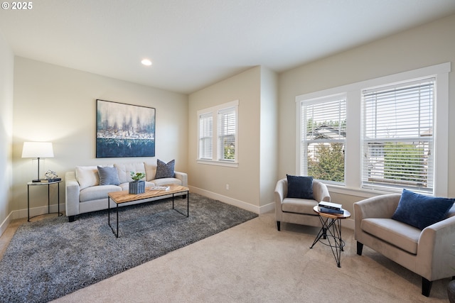 15152 NW Marie Way, Portland, OR 97229 - living area with carpet flooring, baseboards, and recessed lighting