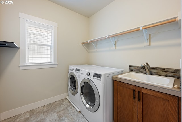 15152 NW Marie Way, Portland, OR 97229 - laundry room with washer and dryer, baseboards, and cabinet space