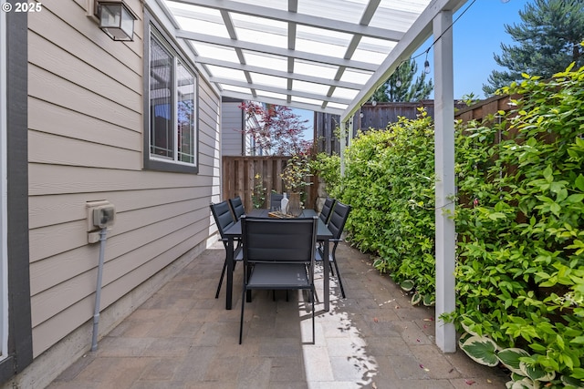 15152 NW Marie Way, Portland, OR 97229 - view of patio with a pergola and outdoor dining space