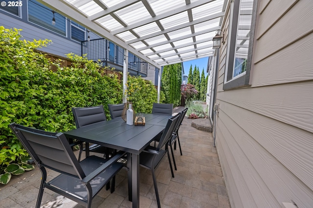15152 NW Marie Way, Portland, OR 97229 - view of patio featuring outdoor dining space and a pergola