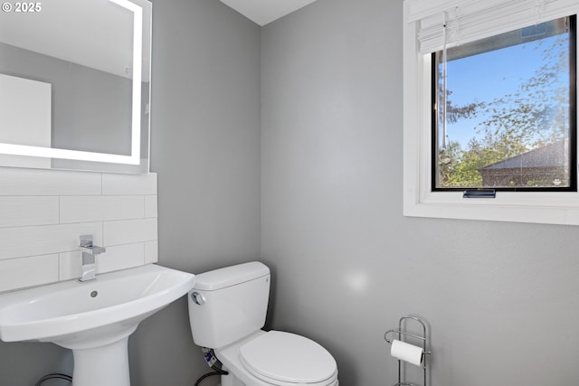 bathroom with a sink and toilet