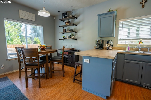 2872 Bluff Ave, Salem, OR 97302 - kitchen with a sink, healthy amount of natural light, light countertops, and light wood finished floors