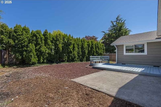 5270 Faircrest Ct SE, Salem, OR 97306 - view of yard with a patio area, a wooden deck, and fence
