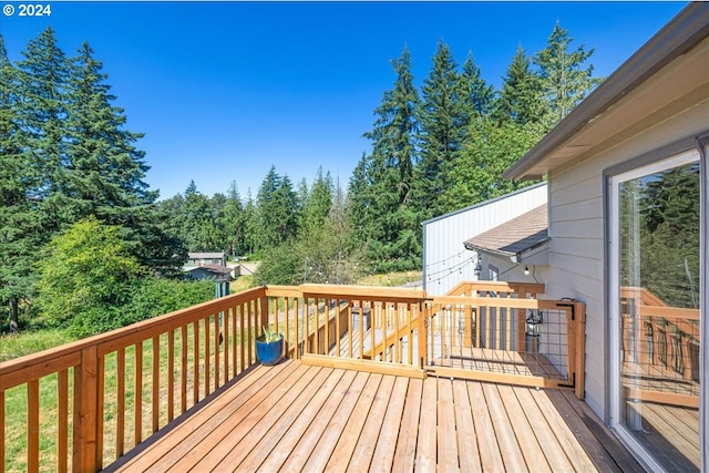 view of wooden deck