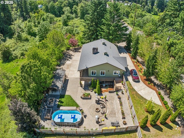 17476 SW Edy Rd, Sherwood, OR 97140 - aerial view of property and surrounding area featuring a pool