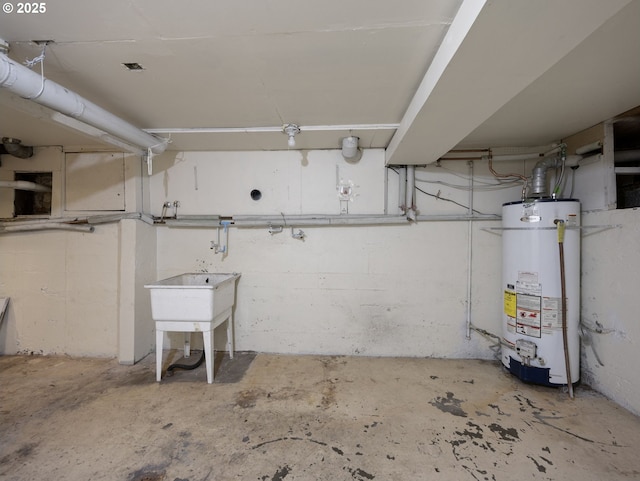 5327 SE Ogden St, Portland, OR 97206 - unfinished below grade area featuring gas water heater