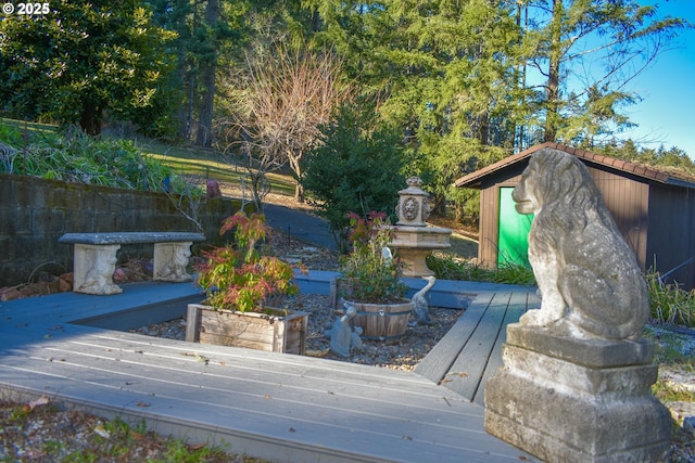 view of wooden terrace