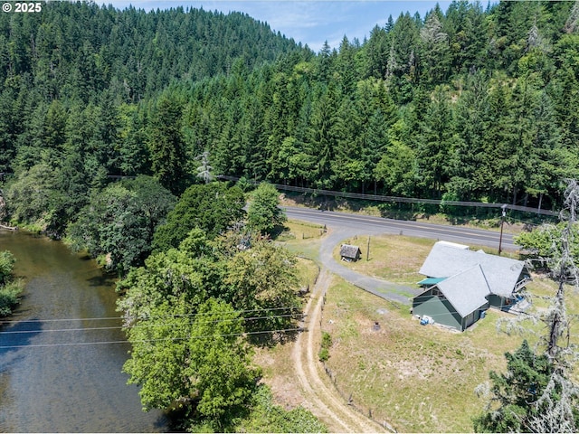 7896 State Highway 38, Drain, OR 97435 - aerial view of property and surrounding area with a forest